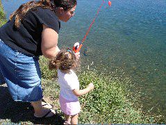 "Fishing" with mommy