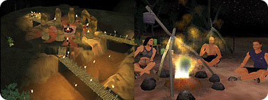 The tribes around a fire