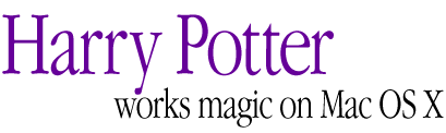 Harry Potter works magic on Mac OS X