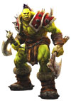 Green skinned Orc.