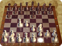 Wooden chess set.