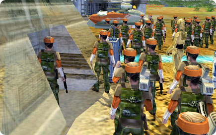 Group of Rebel troops.