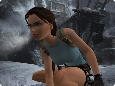 Lara croft at the ready.