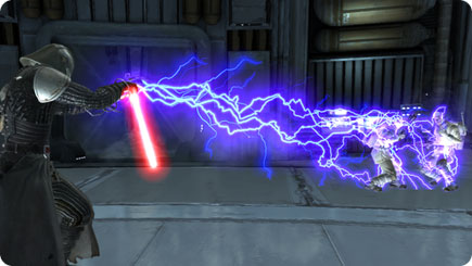 Sith firing electricity.