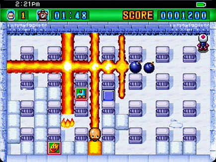 Bomberman gameplay area.