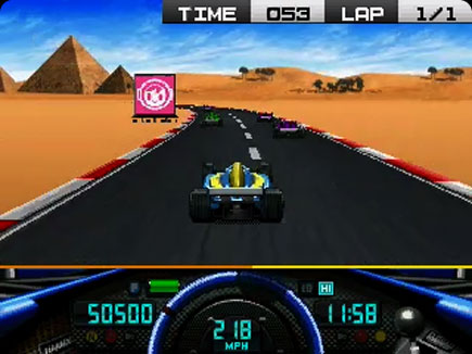 Pole Position: Remix gameplay area.