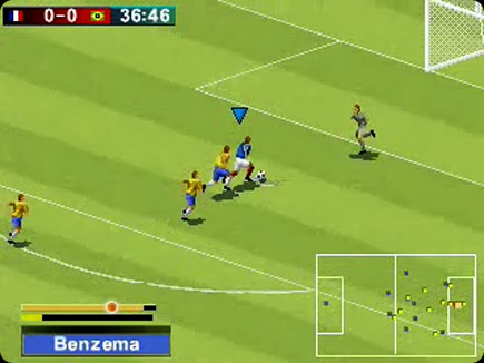 Real Soccer 2009 gameplay area.