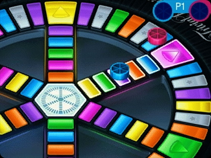 Trivial Pursuit gameplay area.